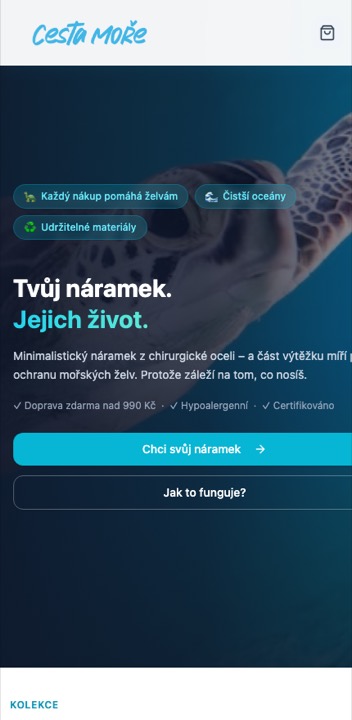 Cesta Moře na mobilu